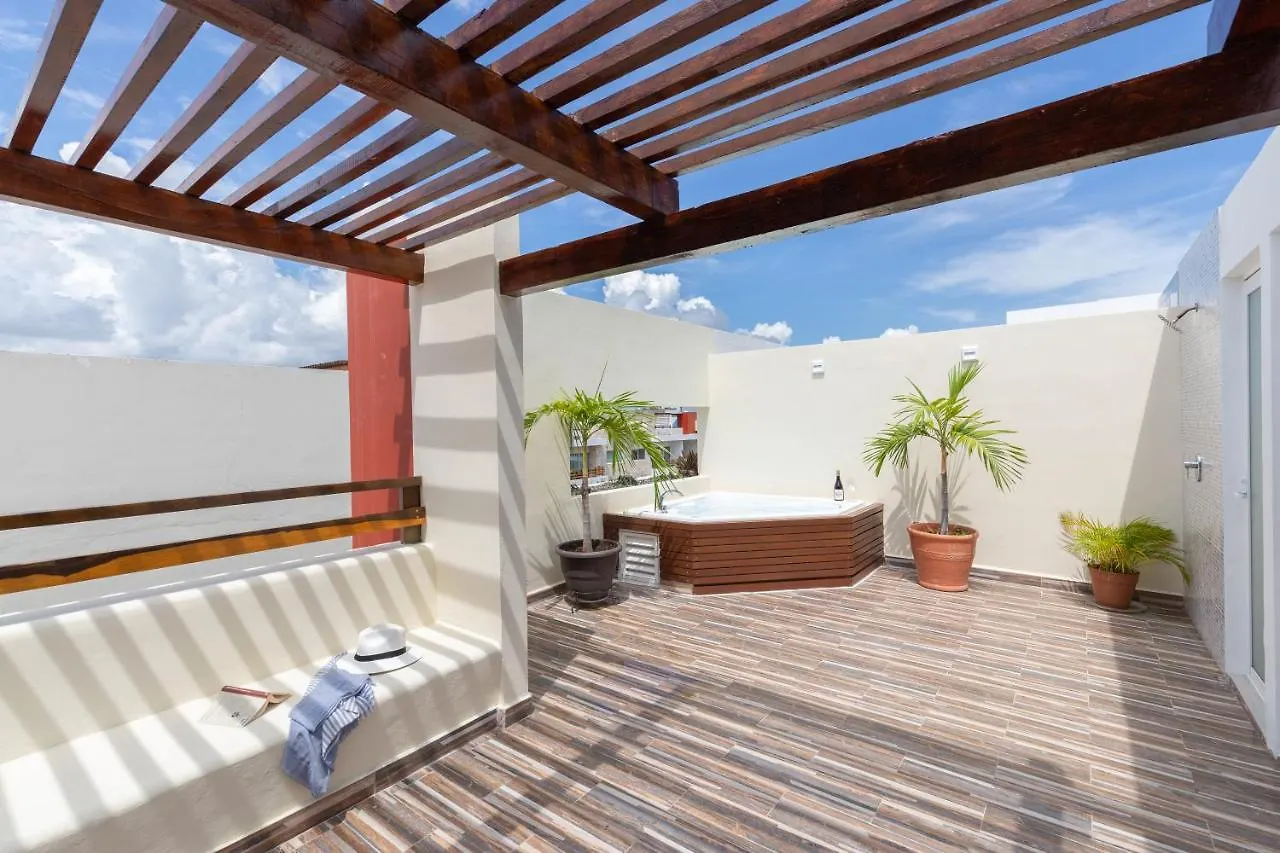 Phenomenal Combo Of 2 Separate Ph 1 In Playa Del Carmen With Private Jacuzzi, Chic Amenities, Gym And 2 Rooftops