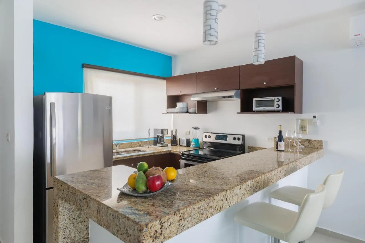 Apartment Phenomenal Combo Of 2 Separate Ph 1 In Playa Del Carmen With Private Jacuzzi, Chic Amenities, Gym And 2 Rooftops