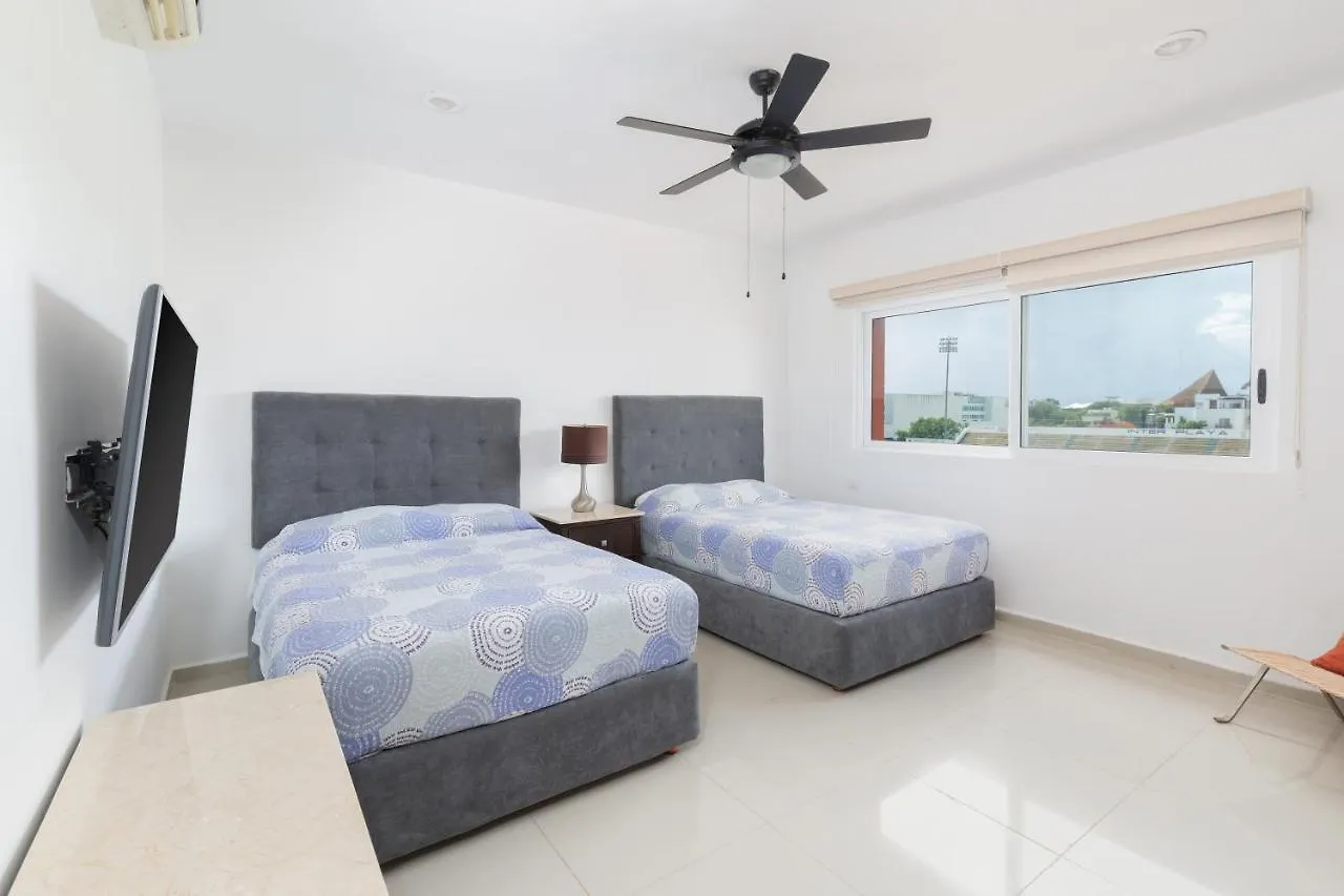 Phenomenal Combo Of 2 Separate Ph 1 In Playa Del Carmen With Private Jacuzzi, Chic Amenities, Gym And 2 Rooftops Apartment