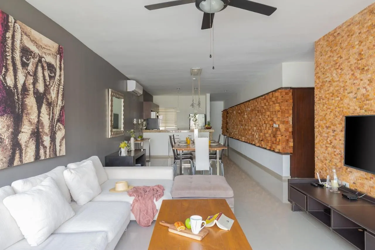 Apartment Phenomenal Combo Of 2 Separate Ph 1 In Playa Del Carmen With Private Jacuzzi, Chic Amenities, Gym And 2 Rooftops Mexico