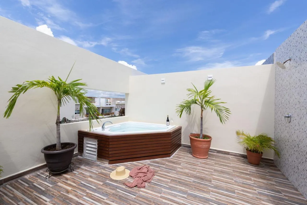 Phenomenal Combo Of 2 Separate Ph 1 In Playa Del Carmen With Private Jacuzzi, Chic Amenities, Gym And 2 Rooftops